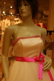 Strapless korte jurk met band  ( Nr. XNE - 133 )