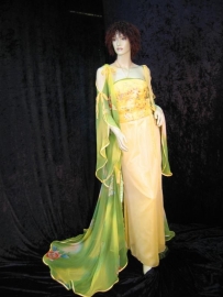 Kimono geel-groen