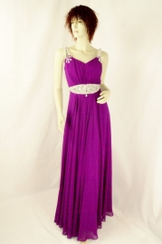 A-lijn jurk in chiffon MLS -2169 paars