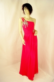 One shoulder galajurk MD - A115 fuchsia