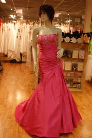Zeemeermin model bruidsjurk  met sleep PSF -019 fuchsia
