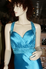 Galajurk met doorzichtig rugpand SYR 22867 turquoise