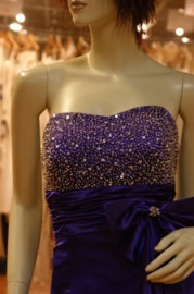 Strapless bruidsjurk met sleepje  PSF - 112900 paars