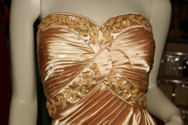 Hartvorm strapless galajurk SYR  M0029 goud