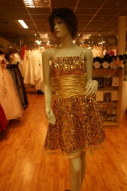 Blingbling korte jurk met spaghetti band  ( Nr. XNE - 005 )