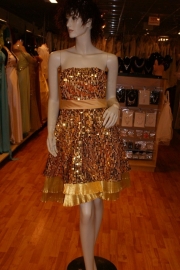 Bling bling korte jurk met spaghetti band (Nr. XNE-005 )