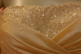 Strapless champagne bruidsjurk ( Nr. H-3474 )