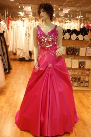 Off-shoulder baljurk YL -2726 hot pink