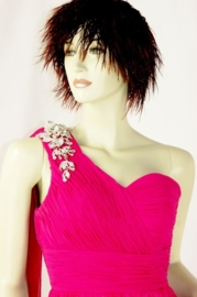 Galajurk one shoulder MD-B0330 fuchsia