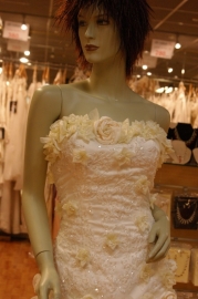 Strapless ivoor bruidsjurk  ( Nr. PSF - 0821 )