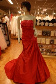 Zeemeermin model bruidsjurk met sleep  PSF -019  rood
