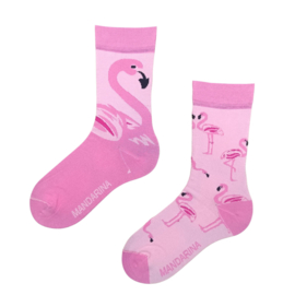 Mandarina Socks Flamingo – roze mismatched sokken