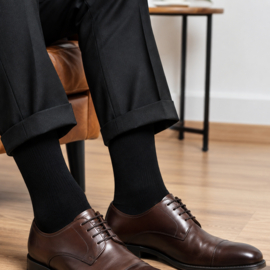 SUIT UP Marlon Black herensokken – maat 40-45