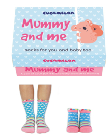 Cadeaudoosje met Moeder en baby sokken - Mummy and Me
