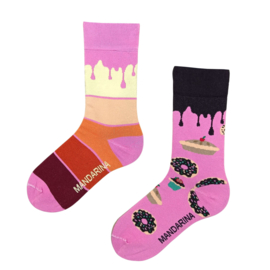 Mandarina Socks Taart - kleurijke mismatched sokken