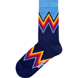 Ballonet cadeauset - 2 paar sokken met cadeau verpakking -  mt 41 - 46 grijs,zwart, offwhite en rood