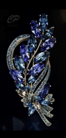 Broche - blauw - retro - corsage