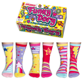United Oddsocks - Mismatched sokken - 6 Funky Dory sokken - maat 30,5 tot 38,5