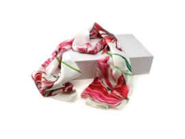 Sjaal - Drie Tulpen – Geïnspireerd op Maria Sibylla Merian