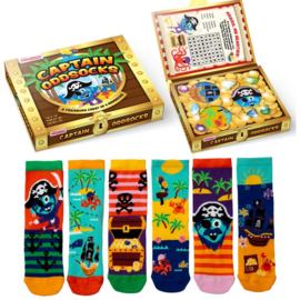 Cadeaudoos met 3 paar mix and match sokken - Captain socks - 27/30