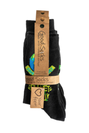Milieu bewuste sokken - set van 3 paar - save the planet / ocean / recycling - maat 40-46