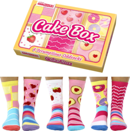 United Oddsocks - Gekke Sokken - Cake Box - 6 sokken - maat 37 tot 42