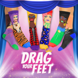 Cadeaudoos met 3 paar mix and match sokken - Drag your feet