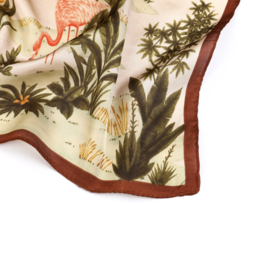 Sjaal - Tropische jungle - Coffee