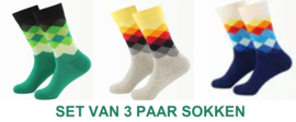 Set van 3 paar sokken  WAVE maat 39 - 45