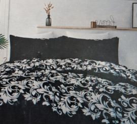 Loves Homecollectie dekbedovertrek - Barok design zwart met wit - eenpersoons met 1 kussensloop