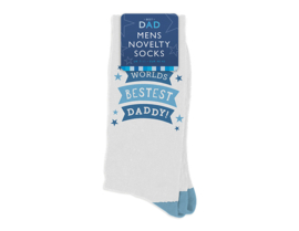 Papa sokken - Vaderdag sokken - Worlds Bestest Daddy - maat 40/45