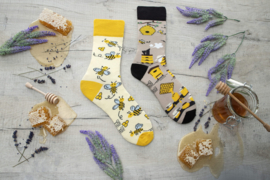 Mismatched sokken - Honey Bee  - Honing Bij - 2 verschillende sokken - maat 36/39