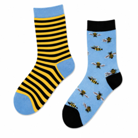 Mismatched sokken met bijen – Bug 80% katoen
