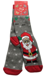 Kerst sokken Santa Ho Ho met lurex maat 36 - 40