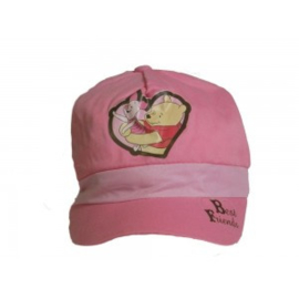 Zonnecap Winnie the Pooh roze - maat  6/8 jaar