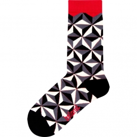 Ballonet Prism dames sokken mt 36 - 40 grijs,zwart, offwhite en rood