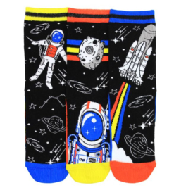 Astro Space sokken - Oddsocks - Gekke Mismatched Sokken - 3 sokken - maat 31 tot 39