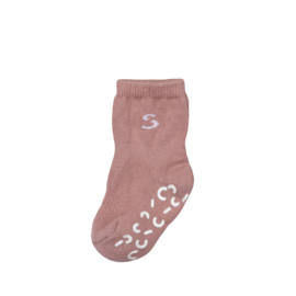 STUCKIES® anti slip sokken in oudrose (DUSTY CORAL) maat 19/21