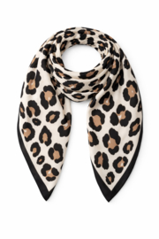 Sjaal - Luipaard - Leopart - Zwart - Creme