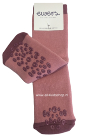 Ewers anti slip sokken Krabbelfix  oud rose  maat 23-26