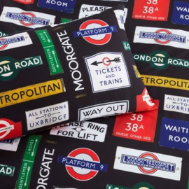 London Signs - Londen borden dekbedovertrek - TLF - 2 persoons met 2 x kussensloop