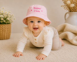 Baby zonnehoedje lichtroze Super Cute