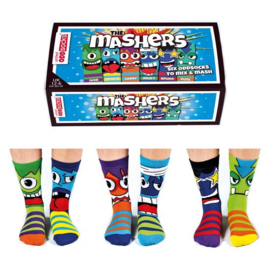 Oddsocks - Mismatched sokken - Cadeaudoos met 6 verschillende sokken - The Mashers - maat 31 tot 39