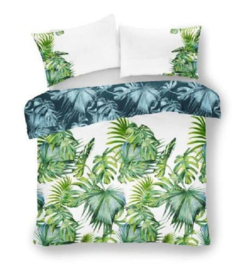 Botanische tropische palm bladeren - Lits Jumeaux dekbedovertrek met 2 kussenslopen