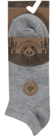 Bamboe Sneaker sokken - set van 3 paar - effen grijs - maat 39 / 46