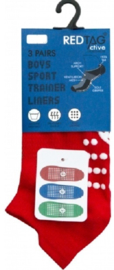 Anti slip sport sokken - maat 27/30 - boy - set van 3 paar rood/groen/blauw