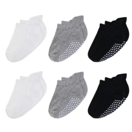 5180 Anti slip baby sokken set van 6 paar in leuk sneaker model