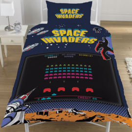Space Invaders dekbedovertrek - eenpersoons met 1 kussensloop