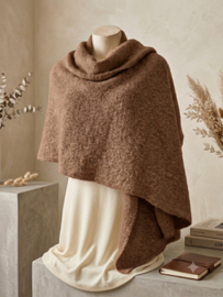 Warme dames omslagdoek Bruin