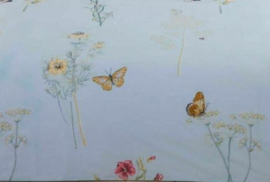 Duckegg Blue dekbedovertrek met vlinders  - Lits-Jumeaux met 2 kussenslopen
